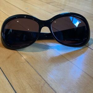 Emporio Armani black sunglasses with zipper close case included